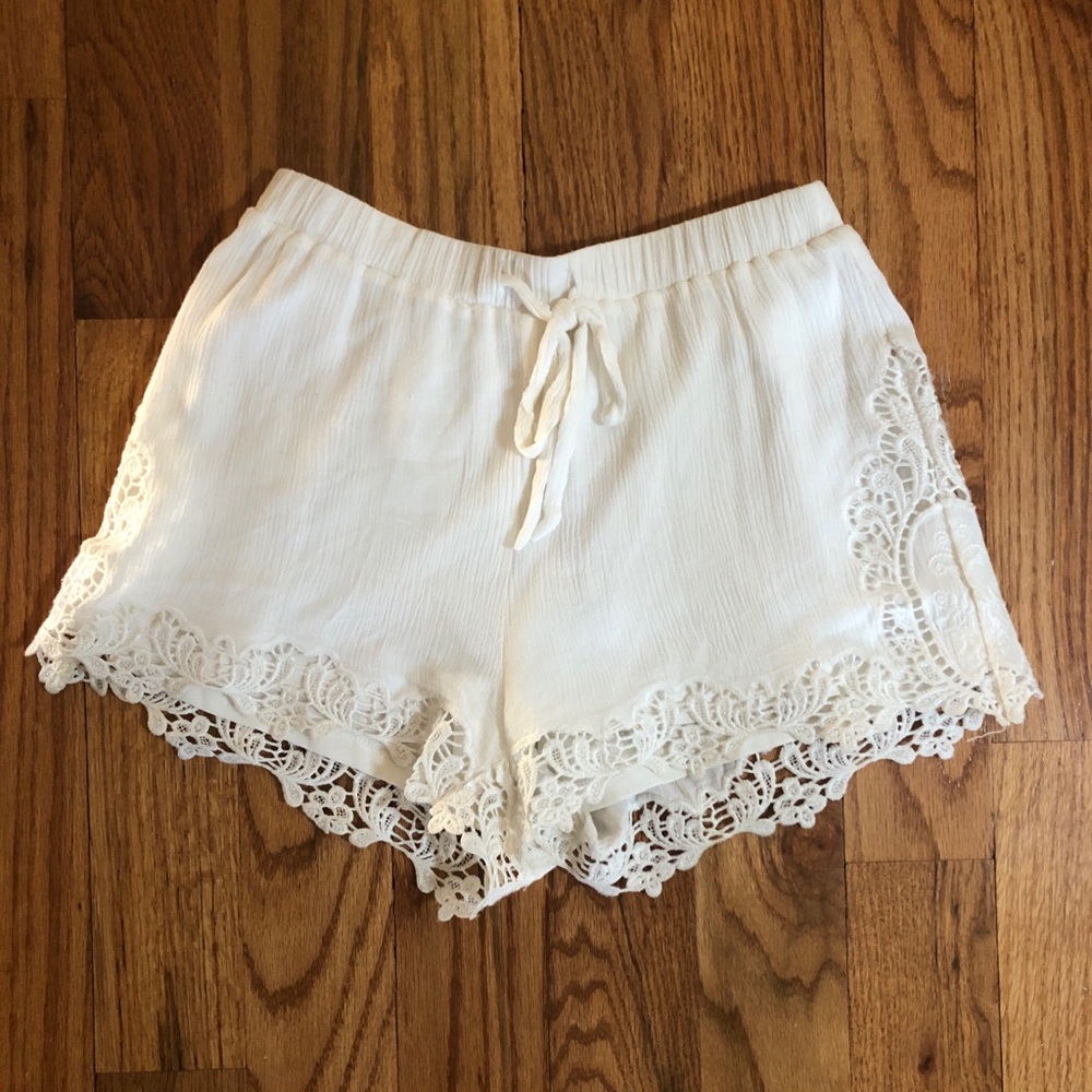 Urban Outfitters White Lace Shorts